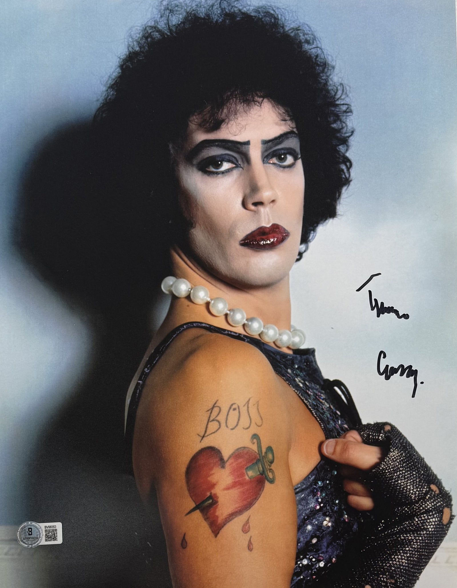 Tim Curry Rocky Horror Picture Show Signed 11x14 Photo-Powers Sports Memorabilia