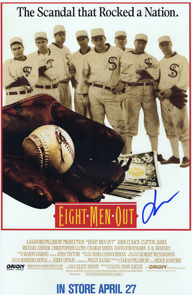 John Cusack Autographed Eight Men Out (White Background) 11x17 Movie Poster-Powers Sports Memorabilia