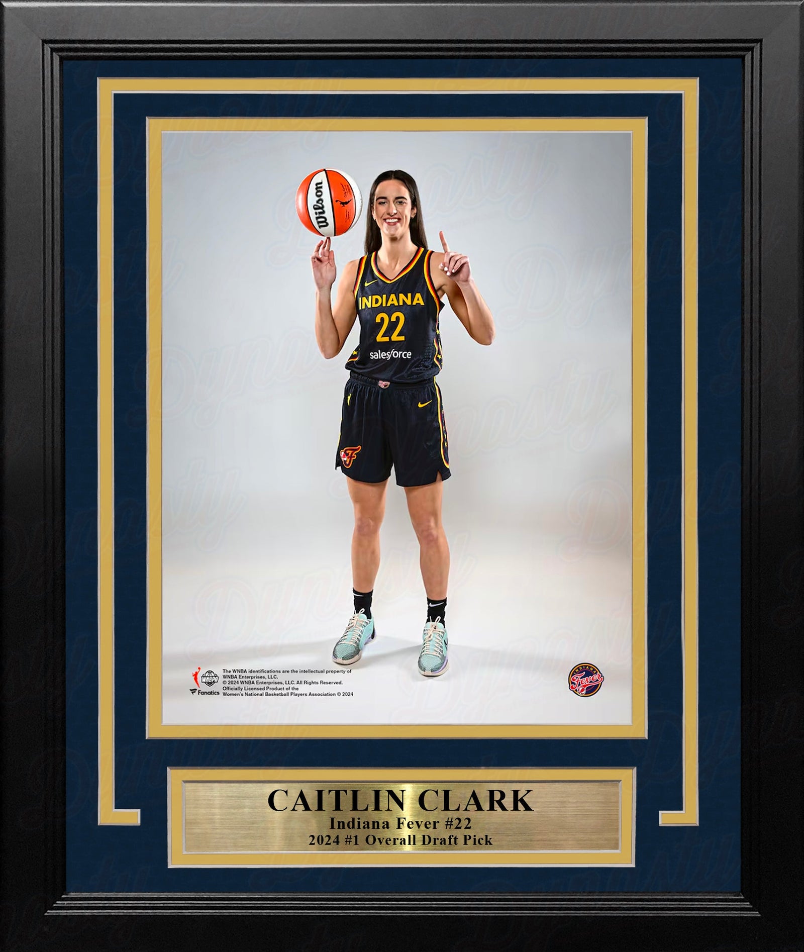 Caitlin Clark Number One Draft Pose Indiana Fever 8" x 10" Framed WNBA Basketball Photo-Powers Sports Memorabilia