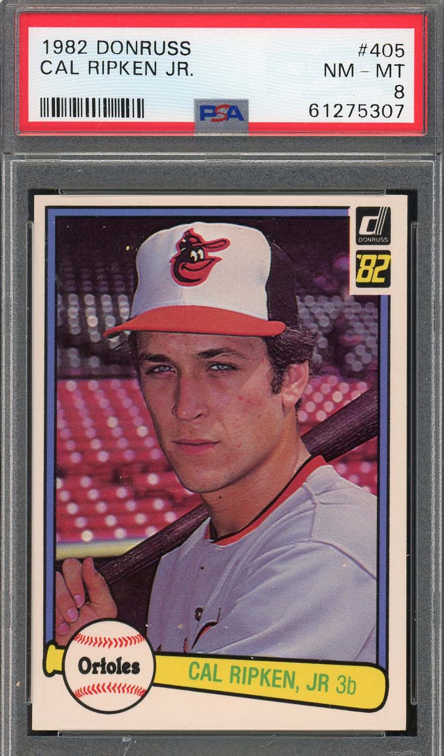 Cal Ripken Jr 1982 Donruss Baseball Rookie Card RC #405 Graded PSA 8-Powers Sports Memorabilia