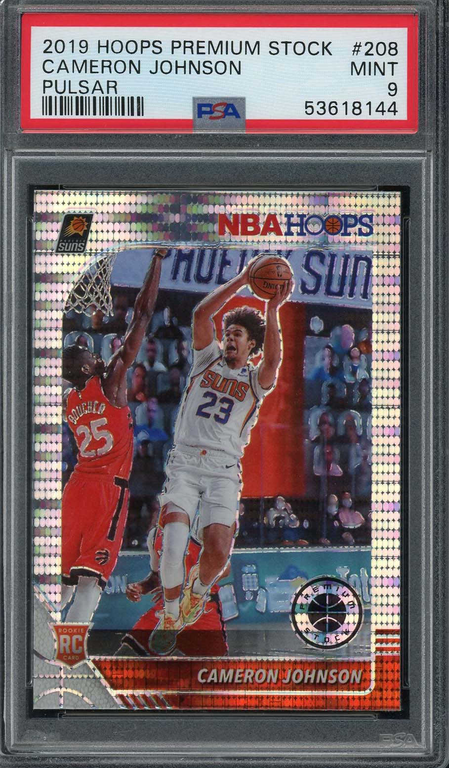 Cameron Johnson 2019 Panini Hoops Premium Stock Pulsar Rookie Card #208 PSA 9-Powers Sports Memorabilia