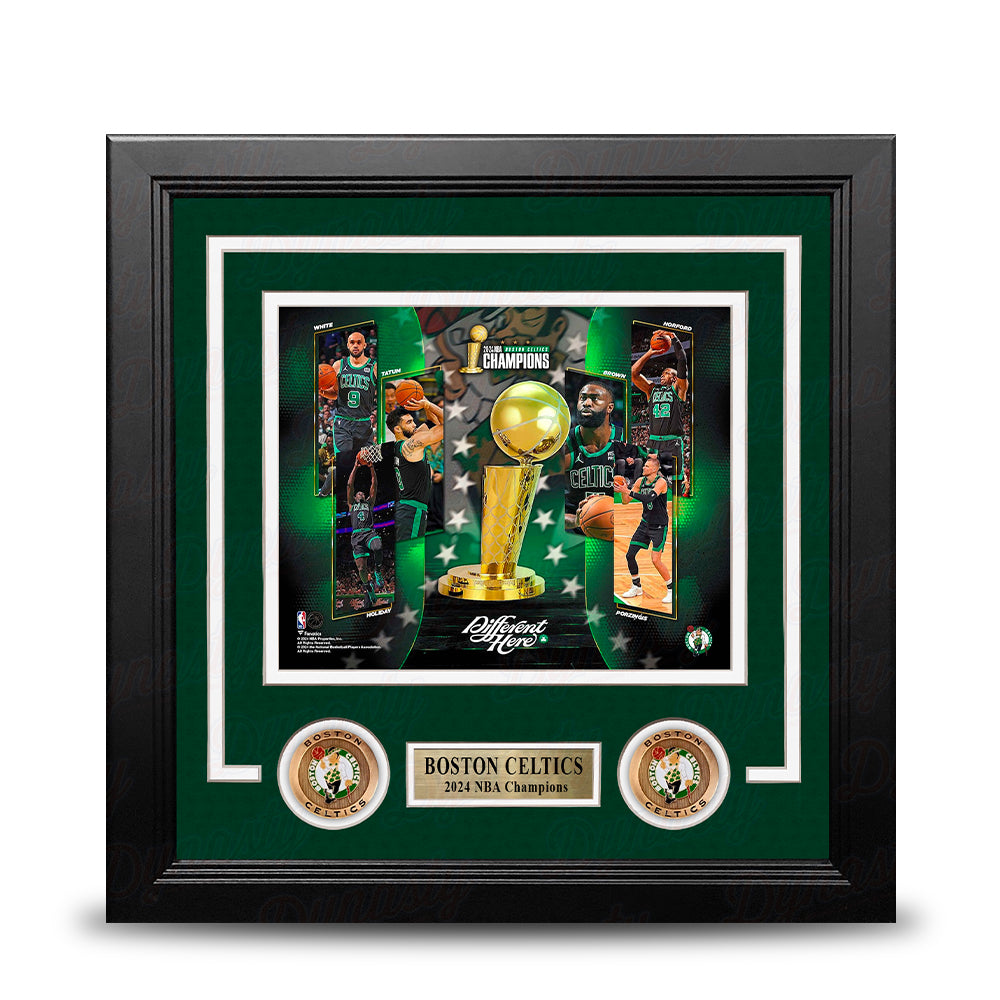 Boston Celtics 2024 NBA Champions 8" x 10" Framed Basketball Collage Photo-Powers Sports Memorabilia