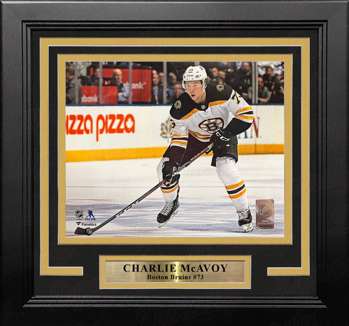 Charlie McAvoy in Action Boston Bruins 8" x 10" Framed Horizontal Hockey Photo-Powers Sports Memorabilia