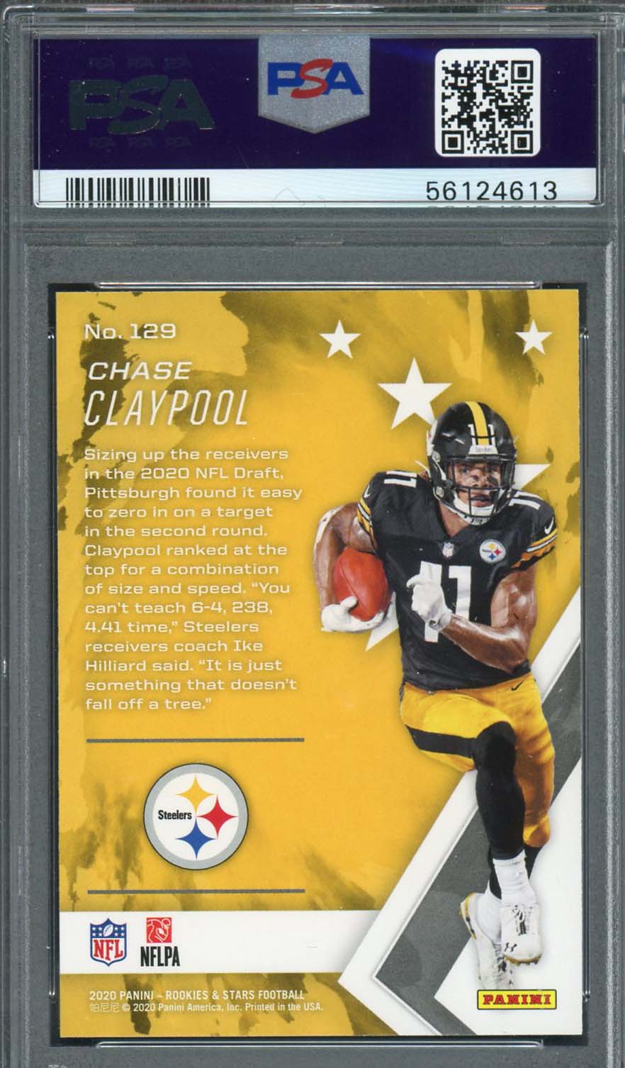 Chase Claypool 2020 Panini Rookies & Stars Rookie Card RC #129 Graded PSA 10-Powers Sports Memorabilia