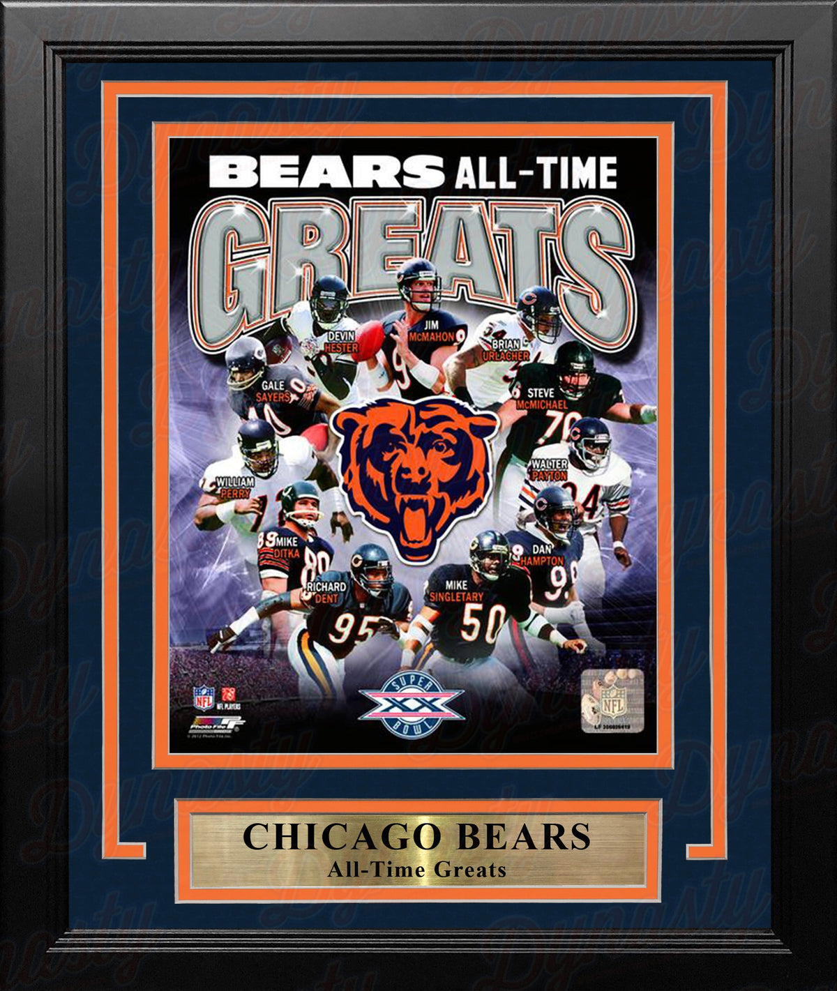 Chicago Bears All-Time Greats 8" x 10" Framed Football Display Photo-Powers Sports Memorabilia