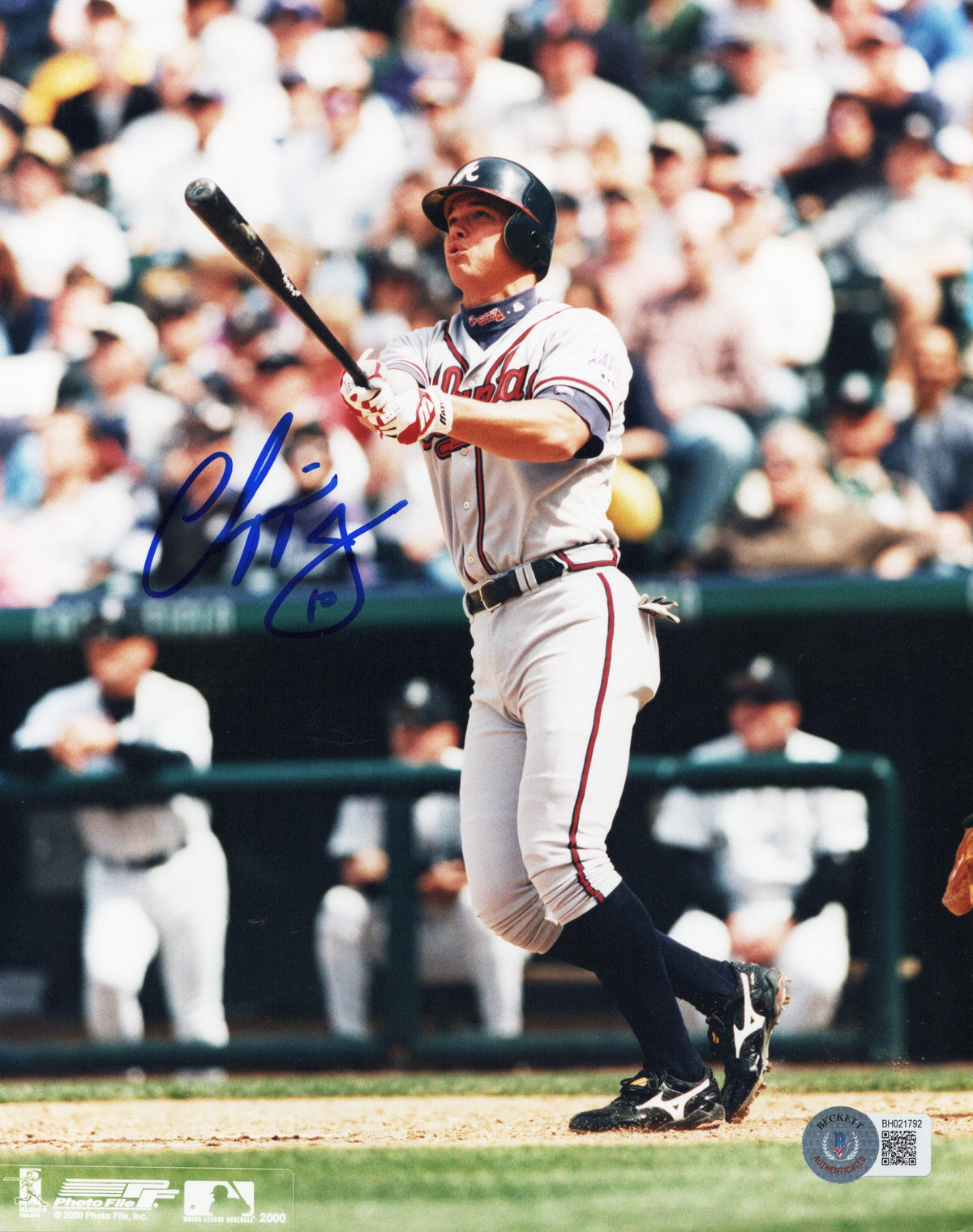 Chipper Jones Signed Atlanta Braves 8x10 Photo - Beckett-Powers Sports Memorabilia