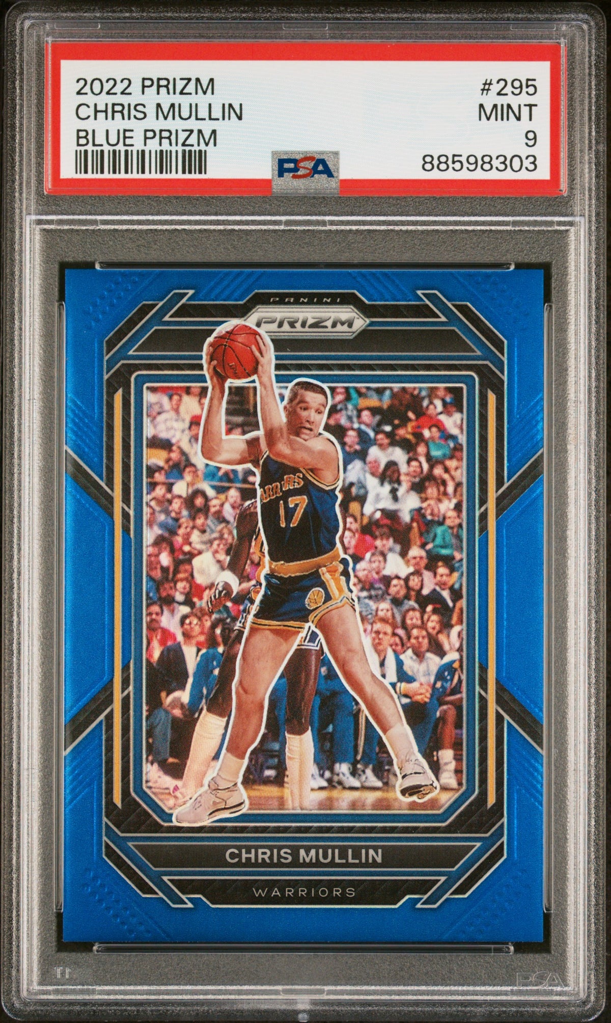 Chris Mullin 2022 Panini Prizm Blue Basketball Card #295 Graded PSA 9 119/199-Powers Sports Memorabilia