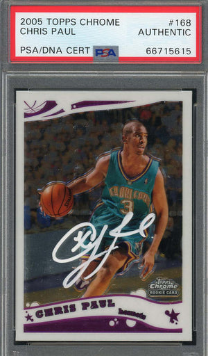 Chris Paul Autographed 2005 Topps Chrome Signed Rookie Card #168 PSA 66715615-Powers Sports Memorabilia