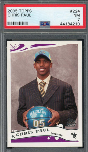 Chris Paul 2005 Topps Basketball Rookie Card #224 Graded PSA 7-Powers Sports Memorabilia