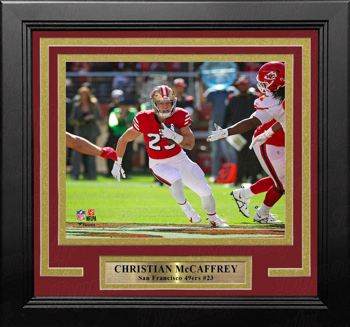Christian McCaffrey in Action San Francisco 49ers 8" x 10" Framed Football Display Photo-Powers Sports Memorabilia
