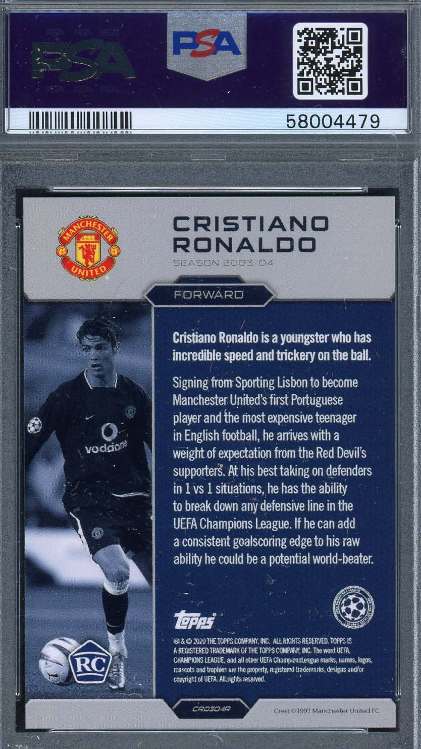 Cristiano Ronaldo 2020 Topps The Lost Rookie Soccer Card Graded PSA 9-Powers Sports Memorabilia