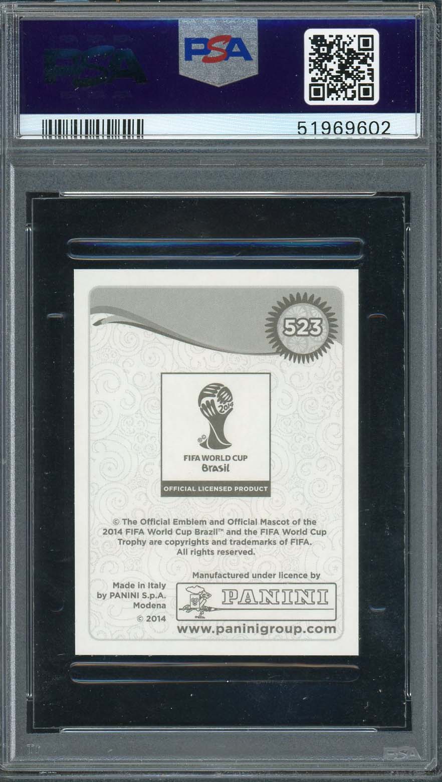 Cristiano Ronaldo 2014 Panini World Cup Stickers Card #523 PSA 10-Powers Sports Memorabilia