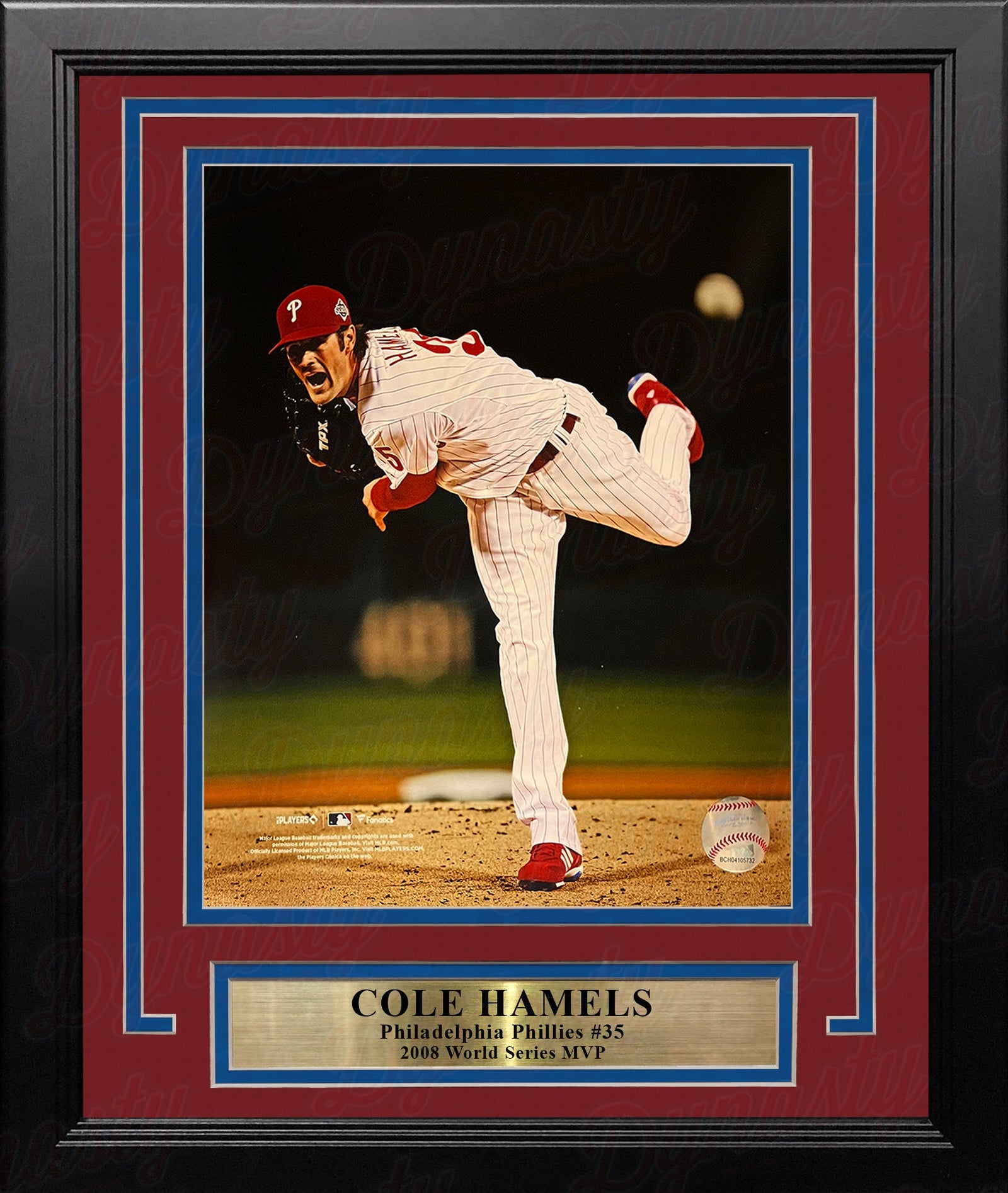 Cole Hamels 2008 World Series Action Philadelphia Phillies 8" x 10" Framed Baseball Display Photo-Powers Sports Memorabilia