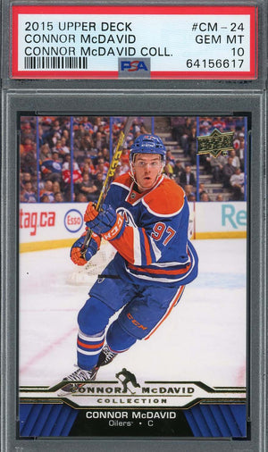 Connor McDavid 2015 Upper Deck Hockey Rookie Card RC #CM-24 Graded PSA 10-Powers Sports Memorabilia