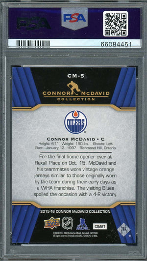Connor McDavid 2015 Upper Deck Hockey Rookie Card RC #CM-5 Graded PSA 10-Powers Sports Memorabilia