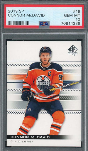 Connor McDavid 2019 Upper Deck SP Hockey Card #19 Graded PSA 10-Powers Sports Memorabilia