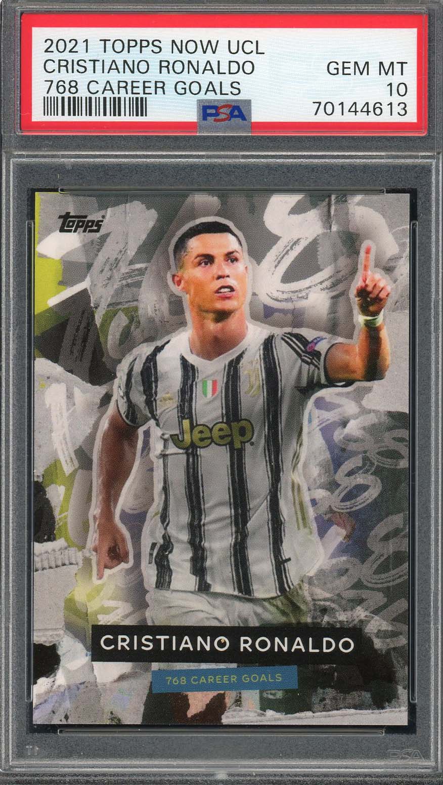 Cristiano Ronaldo 2021 Topps Now UCL 768 Career Goals Soccer Card Graded PSA 10-Powers Sports Memorabilia