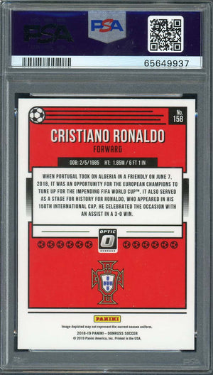Cristiano Ronaldo 2018 Panini Donruss Optic Soccer Card #158 Graded PSA 10-Powers Sports Memorabilia