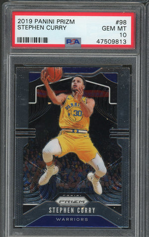 Stephen Curry 2019 Panini Prizm Basketball Card #98 Graded PSA 10 GEM MINT-Powers Sports Memorabilia