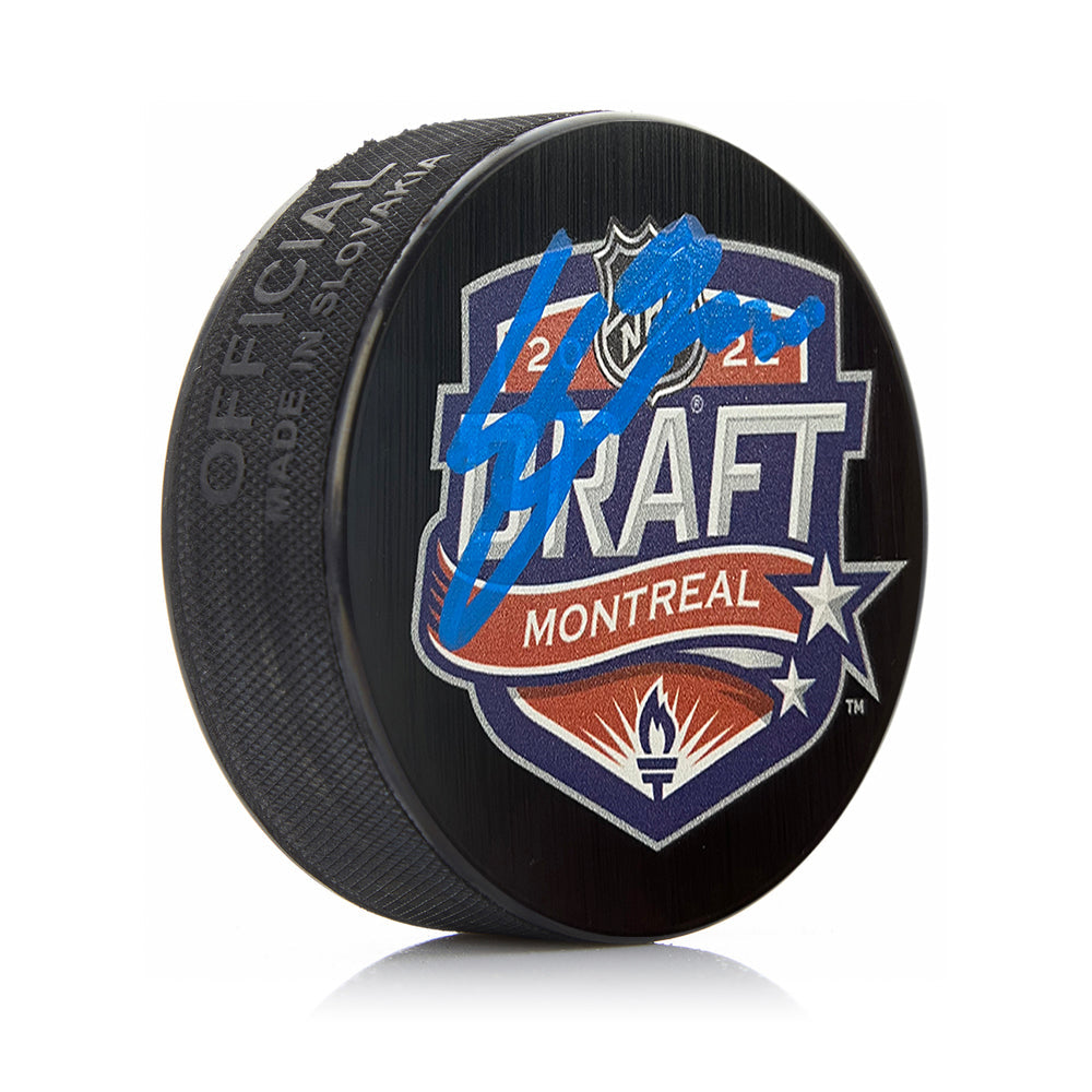 Cutter Gauthier Anaheim Ducks Signed NHL Hockey 2022 Draft Puck-Powers Sports Memorabilia