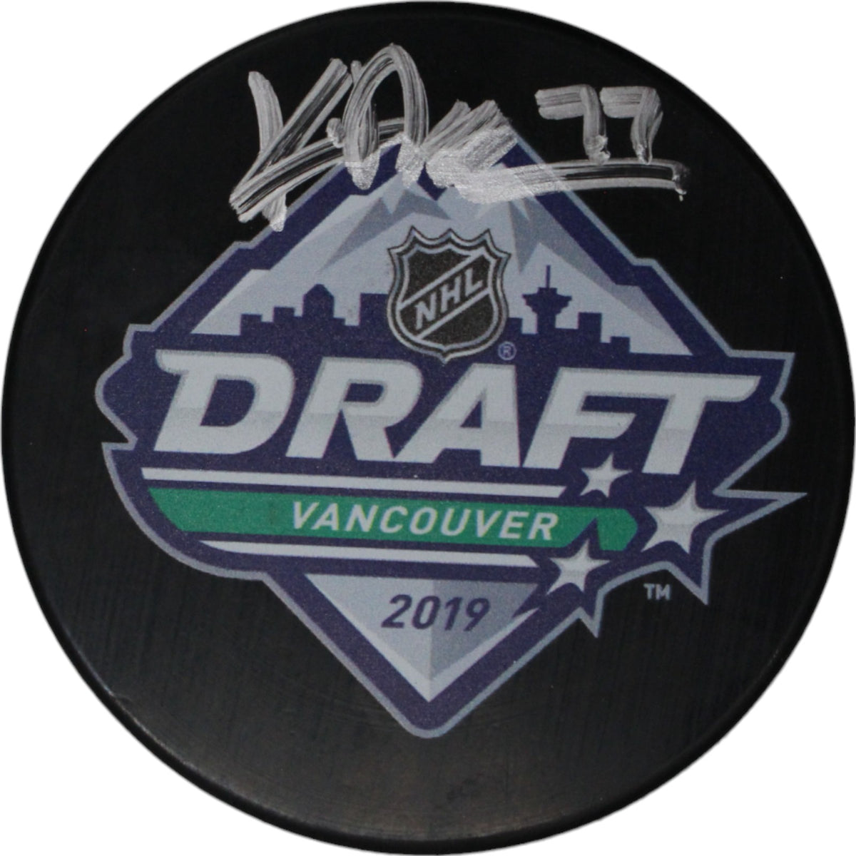 Kirby Dach Chicago Blackhawks Signed Hockey Puck - Hockey Puck FAN-Powers Sports Memorabilia