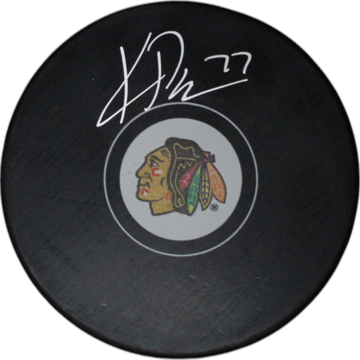 Kirby Dach Chicago Blackhawks Signed Hockey Puck - Hockey Puck FAN - 46839-Powers Sports Memorabilia