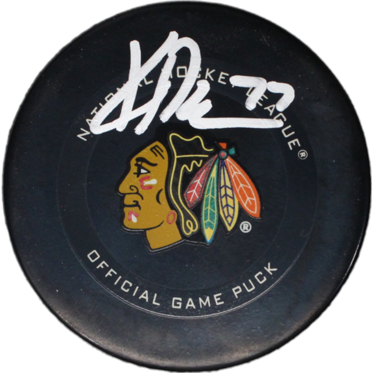 Kirby Dach Chicago Blackhawks Signed Hockey Puck - Hockey Puck FAN - 46841-Powers Sports Memorabilia