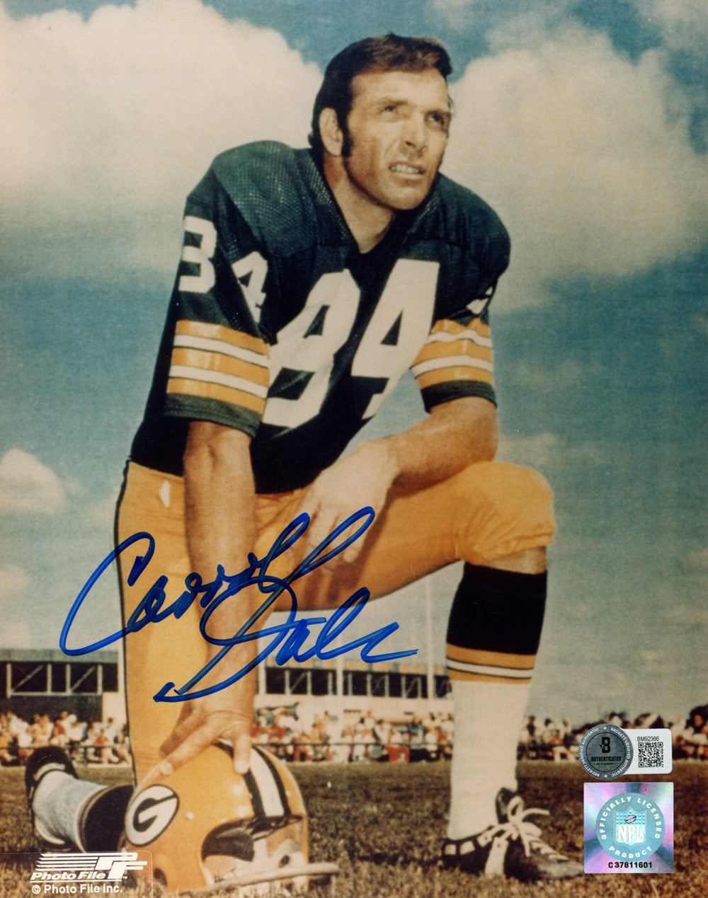 Carroll Dale Green Bay Packers Signed 8x10 Photo - Beckett Beckett - 47898-Powers Sports Memorabilia