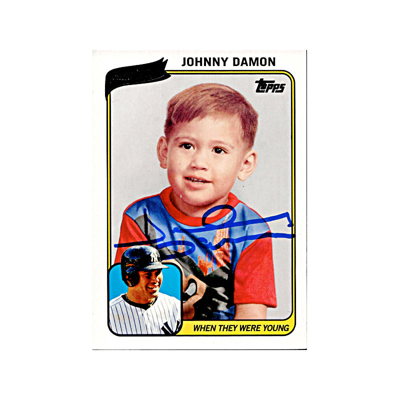 Johnny Damon New York Yankees Signed 2010 Topps When They Were Young Card