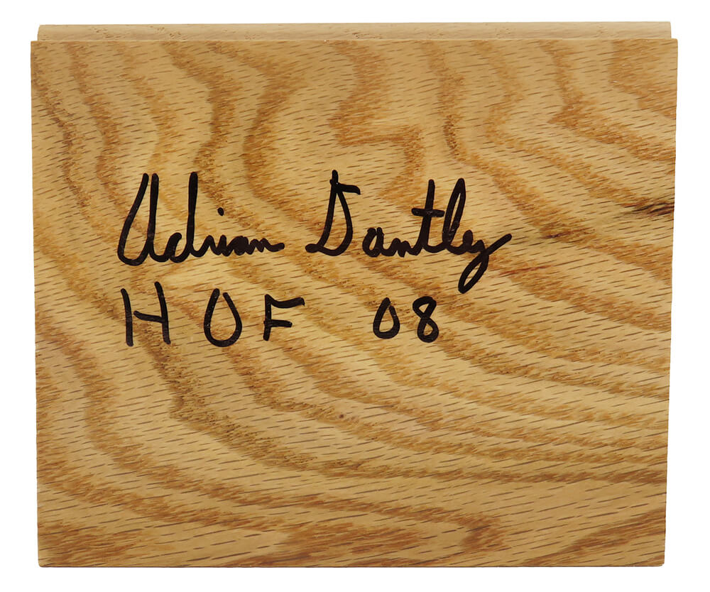 Adrian Dantley Autographed 5x6 Floor Piece with HOF'08-Powers Sports Memorabilia
