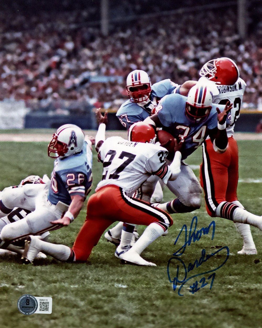 Thom Darden Cleveland Browns Signed 8x10 Photo - Beckett Beckett-Powers Sports Memorabilia