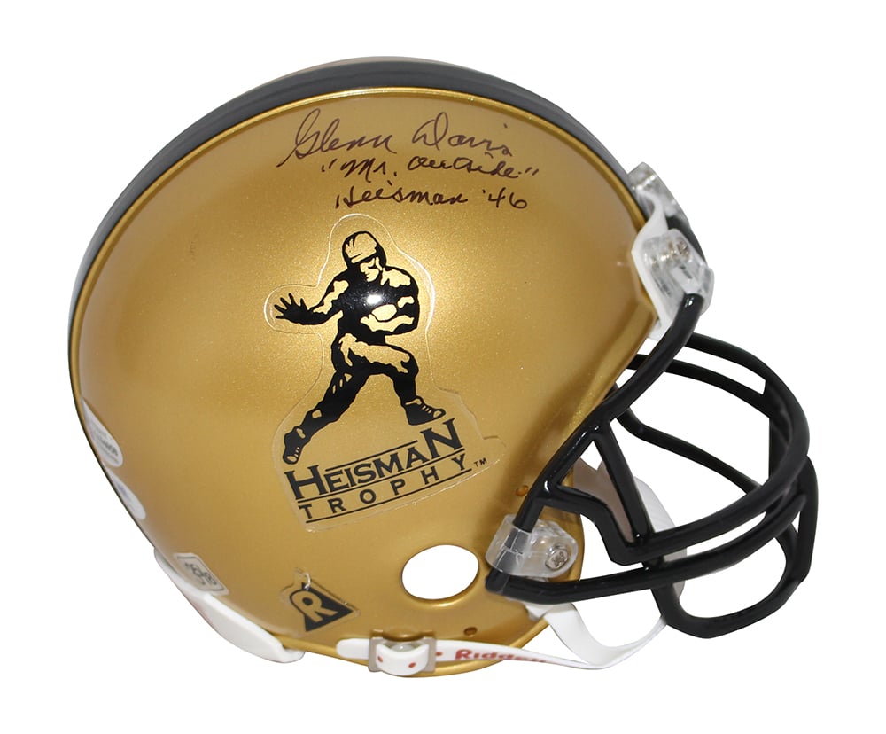 Glenn Davis & Doc Blanchard Heisman Signed Mini Helmet - 2 Insc PSA PSA-Powers Sports Memorabilia