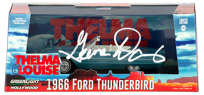 Geena Davis Autographed Thelma & Louise Greenlight 1966 Ford Thunderbird 1:43 Scale Car-Powers Sports Memorabilia