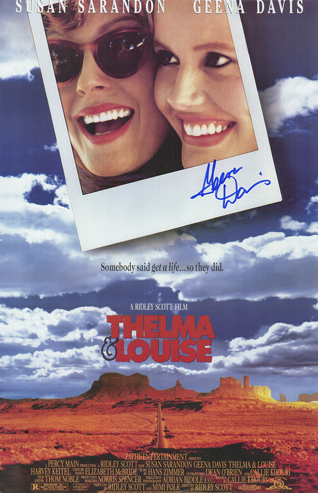 Geena Davis Autographed Thelma & Louise 11×17 Movie Poster-Powers Sports Memorabilia
