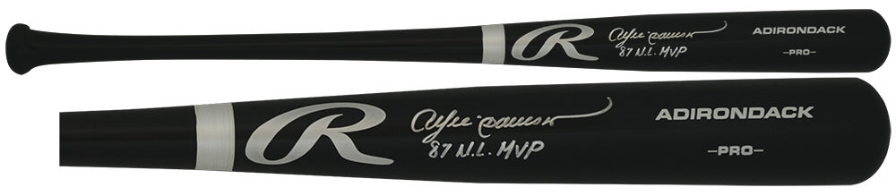 Andre Dawson Autographed Rawlings Pro Black Baseball Bat w/ 87 NL MVP-Powers Sports Memorabilia