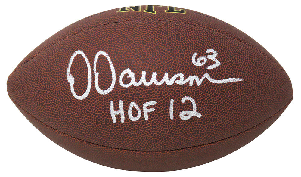 Dermontti Dawson Autographed Wilson Super Grip Full Size NFL Football with HOF'12-Powers Sports Memorabilia