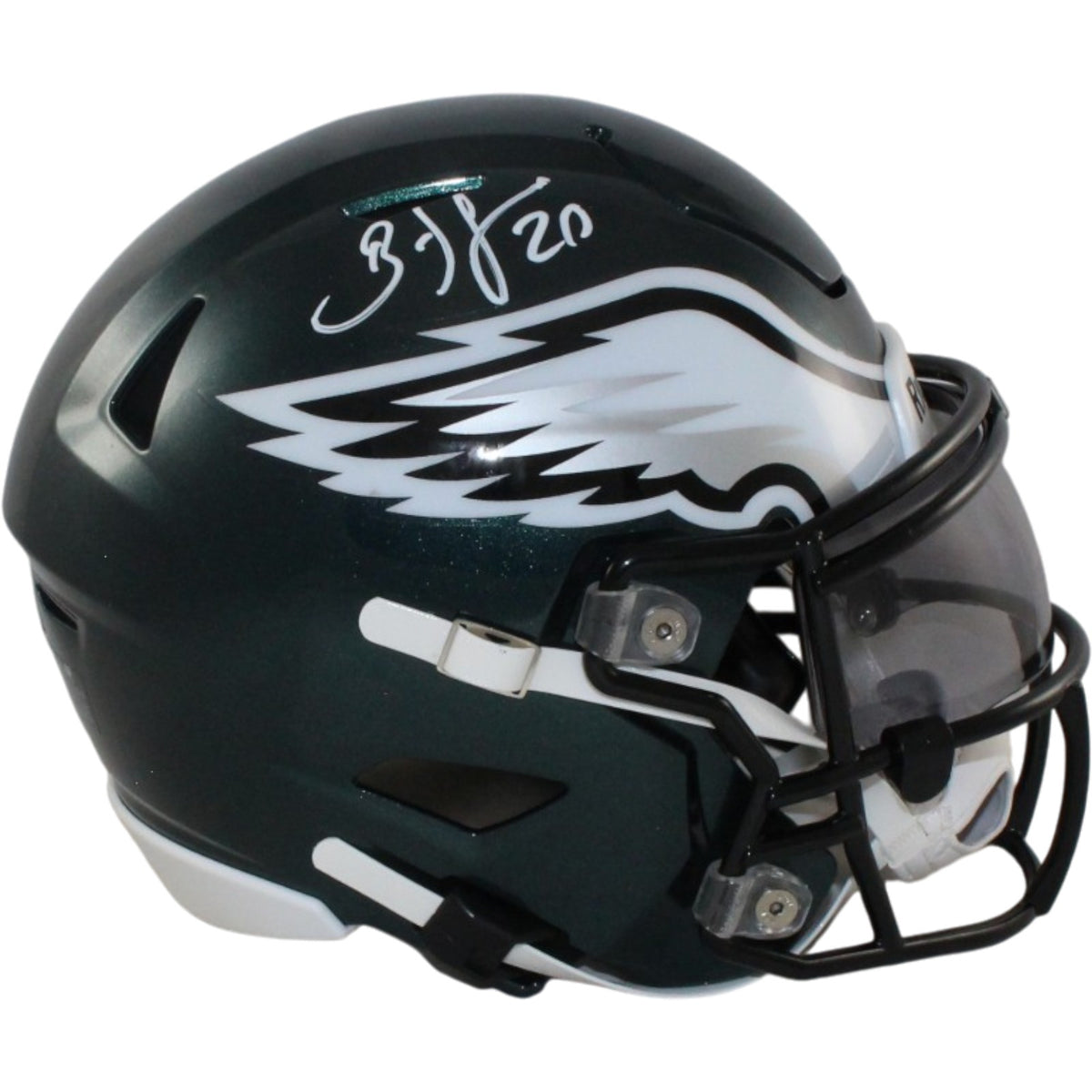 Brian Dawkins Philadelphia Eagles Mid-Size Midi Signed Helmet-Powers Sports Memorabilia