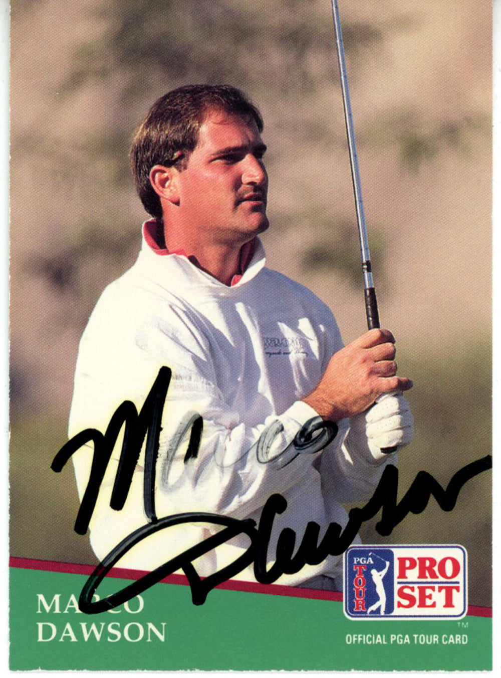 Marco Dawson Pga Signed Card - 1991 Pro Set #118 Beckett Beckett-Powers Sports Memorabilia