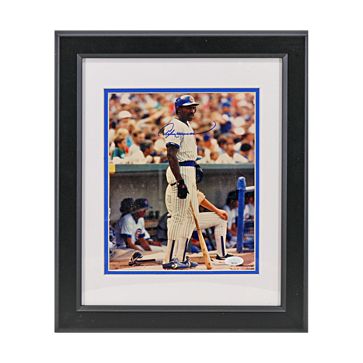Andre Dawson Chicago Cubs Signed Framed 8x10 On Deck Photo (JSA COA #CB91342)-Powers Sports Memorabilia