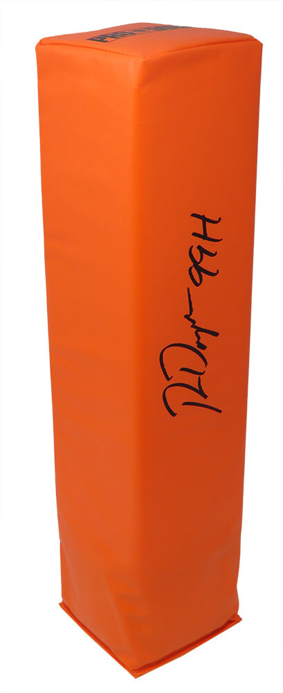 Ron Dayne Autographed Orange Endzone Pylon w/ 99H