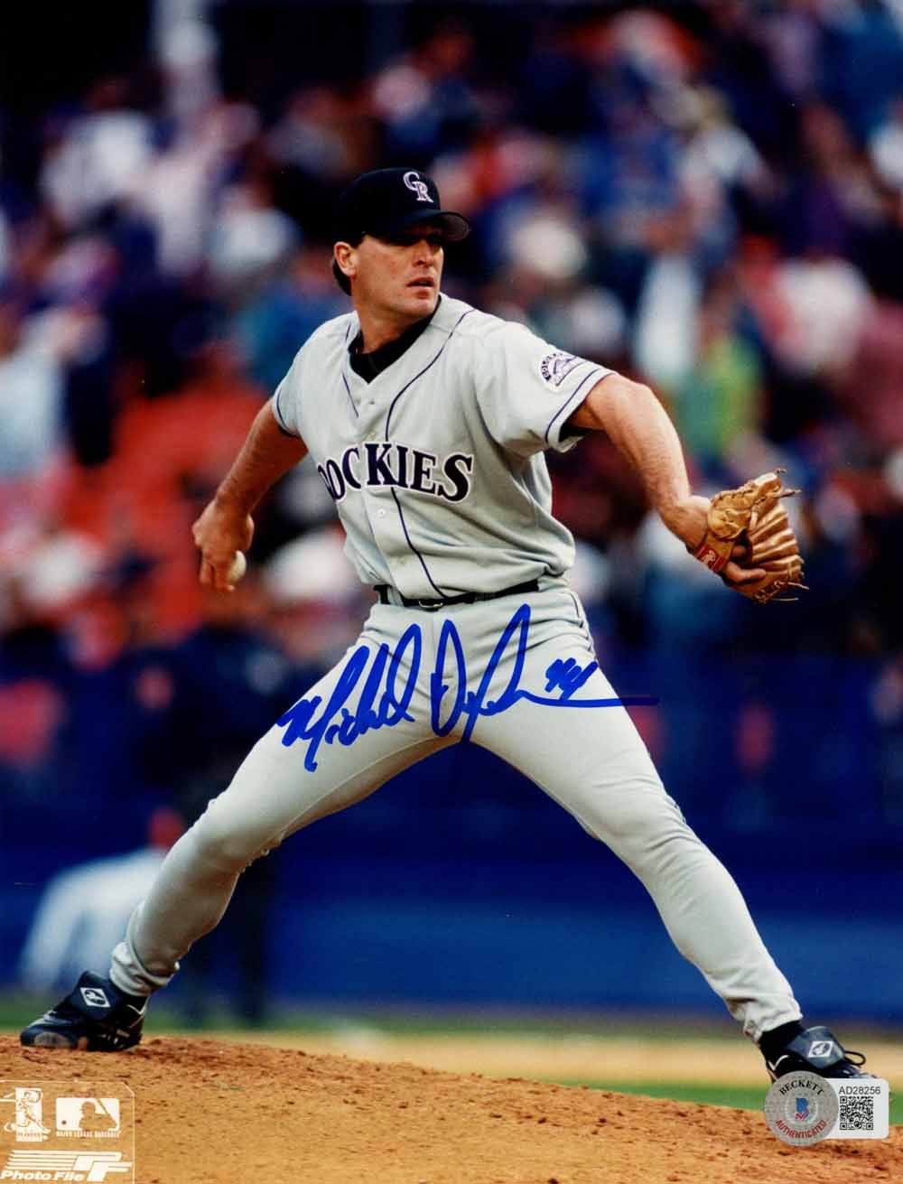 Mike DeJean Colorado Rockies Signed 8x10 Photo - Beckett Beckett-Powers Sports Memorabilia