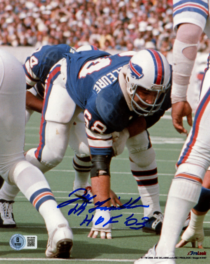 Joe DeLamielleure Signed Buffalo Bills 8x10 Photo HOF Beckett WIT