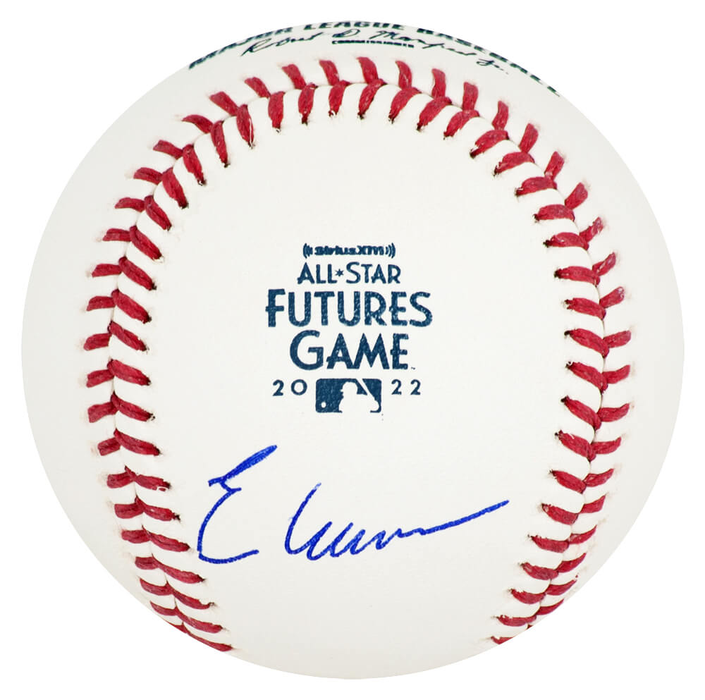 Elly De La Cruz Autographed Rawlings 2022 Futures Game Logo Baseball-Powers Sports Memorabilia
