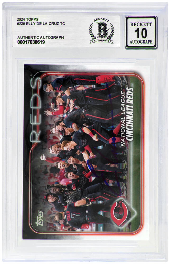 Elly De La Cruz Cincinnati Reds Autographed 2024 Topps Rookie Baseball Card-Powers Sports Memorabilia