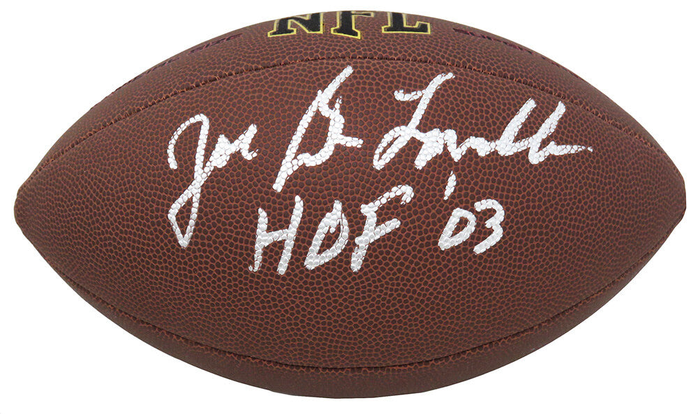 Joe DeLamielleure Autographed Wilson Super Grip Full Size NFL Football with HOF'03-Powers Sports Memorabilia