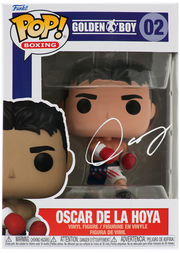 Oscar De La Hoya Autographed Golden Boy Boxing Funko Pop Doll #02-Powers Sports Memorabilia