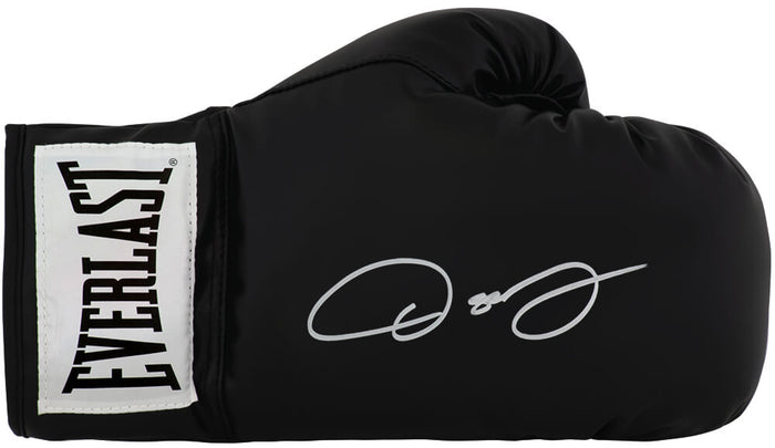 Oscar De La Hoya Autographed Everlast Black Full Size Boxing Glove-Powers Sports Memorabilia