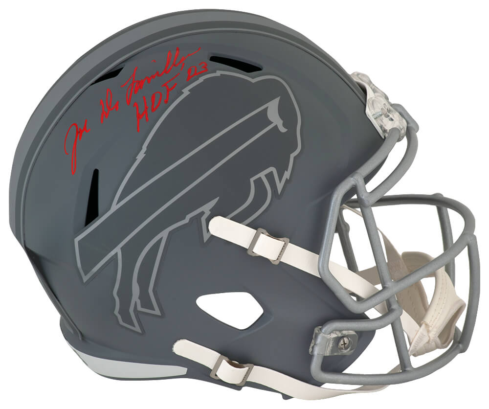 Joe DeLamielleure Buffalo Bills Autographed SLATE Full Size Riddell Replica Helmet