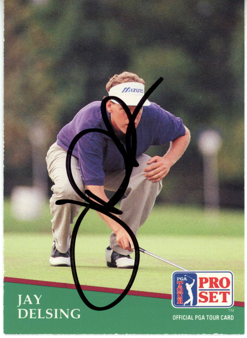 Jay Delsing Pga Signed Card - 1991 Pro Set #142 Beckett Beckett-Powers Sports Memorabilia