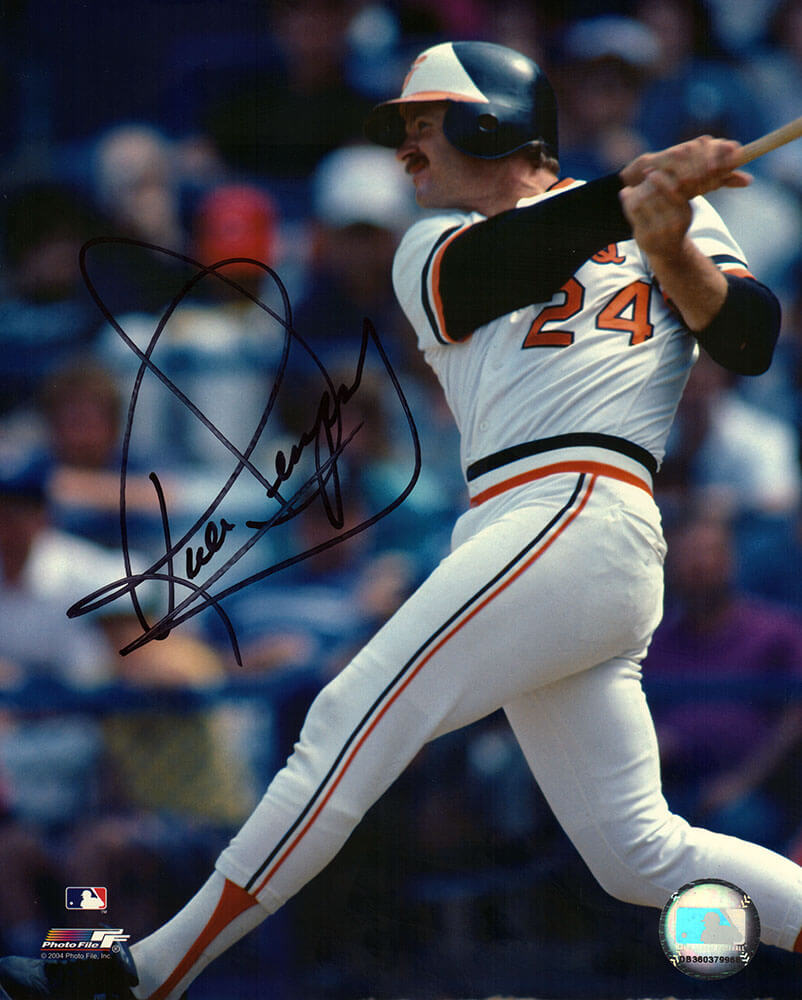 Rick Dempsey Autographed Baltimore Orioles Swinging 8x10 Photo-Powers Sports Memorabilia